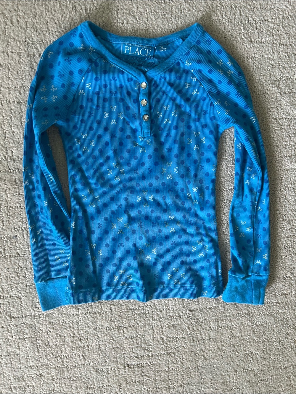 Y2K girls Children’s Place ribbed tee sparkle lace size 4